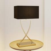 Lucande-pöytävalaisin Evaine, messinki/musta, 66 cm, E27