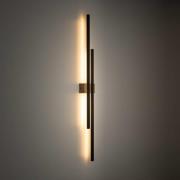 LED-seinävalaisin Flash, musta/mänty, korkeus 90 cm, 2-valo, 2 valoa