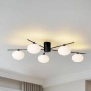 Lindby Valisa kattovalaisin, musta, 5-valo, 5 valoa