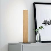 LED-puupöytävalaisin Teo, pyökki, 42 cm, kosketushimmennin