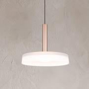 Celeste LED-riippuvalaisin, valkoinen/ruskea, Ø 22 cm, lasia, himmenne...