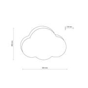 Cloud kattovalaisin, beige, 63 cm pitkä, tekstiili, pilvi, E27
