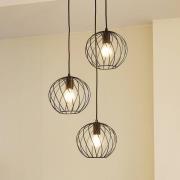 Lindby Riippuvalaisin Danika, pyöreä, Ø 50 cm, musta, metallia