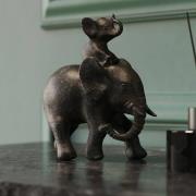 KARE koristefiguuri Elefantti Dumbo Uno, polyresiini, ruskea, K 19 cm,...