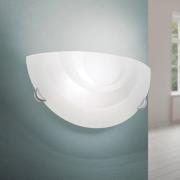 Ada seinävalaisin opaalilasista, puoliympyrän muotoinen