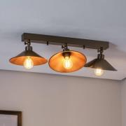 Kattovalaisin Berceste N-661, antiikkikulta, metalli, 3-lamppuinen