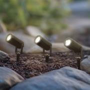 Lindby Thorgal maapiikkivalaisin, Ø 6 cm, musta, 3 kpl:n setti