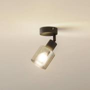 Lindby kattovalaisin Netty, 1-valo, harmaa, lasia