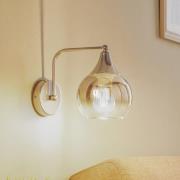 Monte-seinävalaisin lasista, 1-lamppuinen, hopea