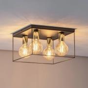 Kattovalaisin Anna metallikehyksellä, 4-lamppuinen, neliö