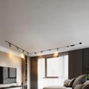 Kiskojärjestelmä 48V Lumaro, spottit, 9-lamppuinen, musta, 25,7 cm,