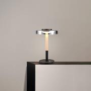 LED-pöytävalaisin Celeste kromi/puu 35 cm lasi/metalli Touchdim