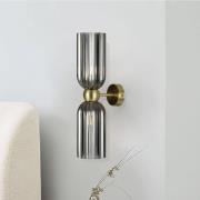 Maytoni seinävalaisin Antic, 2-valo, kulta/harmaa, lasia