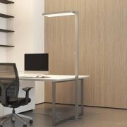 Arcchio LED-lattiavalaisin Timon, 54W, hopea, korkeus 195 cm