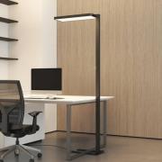 Arcchio LED-lattiavalaisin Timon, 54W, musta, korkeus 195 cm