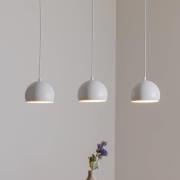 Sool-riippuvalo, valkoinen, pituus 65 cm, 3-lamppuinen, metalli, E27