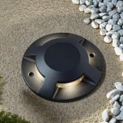 Lucande LED-lattiapistevalaisin Jeffrey, musta, 4-valo, Ø 20 cm