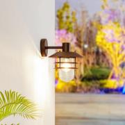 Lindby ulkoseinävalaisin Meliora, ruosteenruskea, rauta, IP44, E27