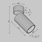 Maytoni Calipso kattokohdevalaisin, musta, kääntyvä, GU10