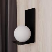 Seinälamppu, malli 5, 15 cm x 30 cm, musta/opaali