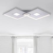 LED-kattovalaisin Amara, kaksi neliötä, hopea