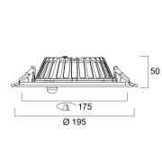 Sylvania LED-alasvalo Insaver Slim, IP44, Ø 17,5 cm, anturi