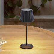Lindby LED-akkukäyttöinen pöytävalaisin Esali, musta, metalli, IP65