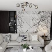 Vibra kattovalaisin, savunharmaa/musta, pituus 97 cm, 6 valoa.