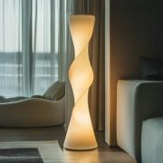 Lucande LED-lattiavalo Isa, valkoinen, tekstiiliä, korkeus 167 cm