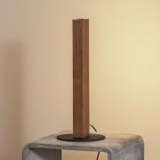 LED-puupöytävalaisin Teo, mänty, 42 cm, kosketushimmennin