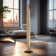 Quitani LED-lattiavalaisin Persida, korkeus 150 cm, tammi, 2700 K