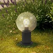 Lindby jalustavalaisin Dangan, kirkas, korkeus 32 cm, lasia, metallia