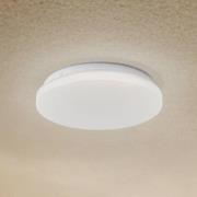Lindby LED ulkokattovalaisin Kirkola, 3000 K, Ø 26 cm, valkoinen