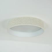 LED-kattovalaisin Plafond, kerma, kangas, Ø 45 cm, 3-vaiheinen himmenn...