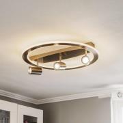 Lindby Berisha LED-kattovalaisin, 3-lamppuinen + LED, nikkeli