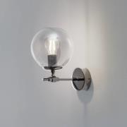 Portemo seinävalaisin, savunharmaa/nikkeli, korkeus 27 cm, lasi