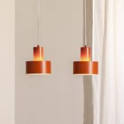 Rif 2 riippuvalaisin, tiilenpunainen, 2-lamppuinen, lineaarinen, teräs