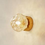 Lindby seinävalaisin Piatra, meripihka/messinki, lasi, Ø 16 cm, G9