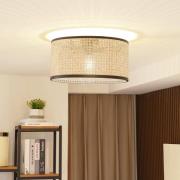 Lindby Yaelle kattovalaisin, Ø 40 cm, rottinki, musta, E27