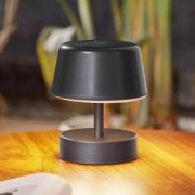 Lindby LED-ladattava pöytävalaisin Nalani, 13 cm korkea, IP44, himmenn...