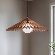 Riippuvalaisin Nature Sun lasi XL, kartio litteä, Ø 69 cm, puu