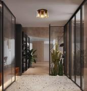 Kattovalaisin Ruotsi, 3-valo, mokka/kamarinvärinen, teräs, lasi, E27