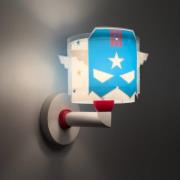 Dalber Blue Hero seinävalaisin pistorasialla, valkoinen/sininen