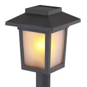 LED-aurinkoenergialla toimiva maapiikkivalaisin 33577-3, musta, muovia...