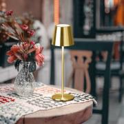 LED-akku-pöytävalaisin Viletto, messinkivärinen, IP54