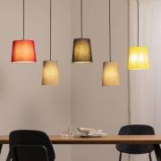 Lindby riippuvalo Amilia, kangas, 5-lamppuinen, punainen/harmaa/keltai...