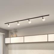 Lindby 1-piirinen kiskojärjestelmä Linaro, E14, 4-valaisin, musta