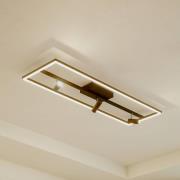 Lucande LED-kattovalaisin Yvor, 99,5 cm, musta, kääntyvä