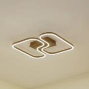 Lucande LED-kattovalaisin Amiya, 47,6 cm, musta, alumiinia