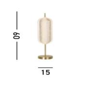 Kapselin LED-pöytävalaisin, messingin värinen, rauta, akryyli